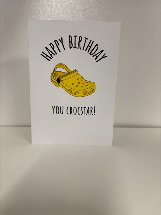 CROCSTAR BIRTHDAY CARD