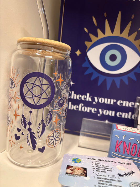 EVIL EYE GLASS TUMBLER