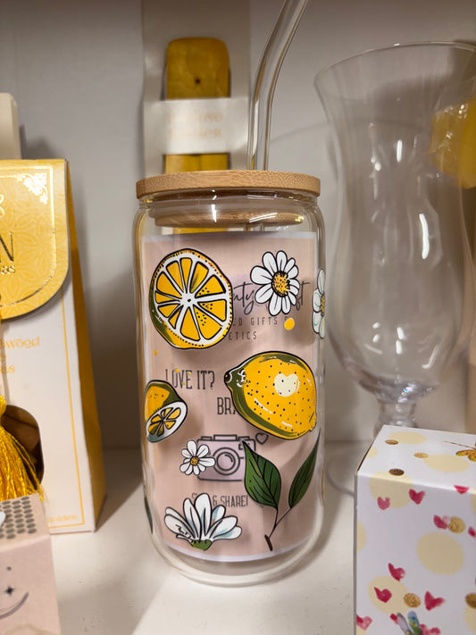 LEMONS GLASS TUMBLER