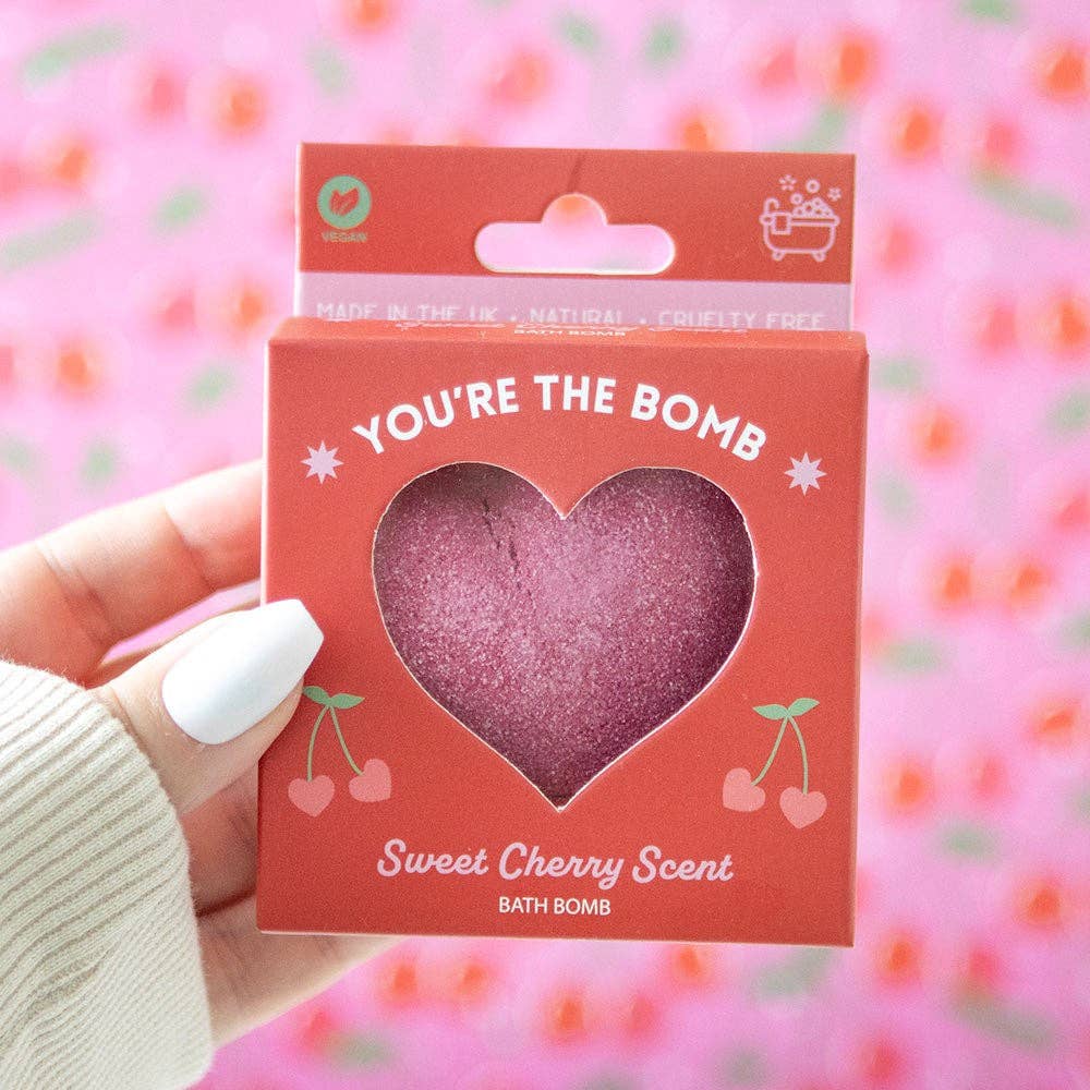 You're the Bomb Cherry Heart Valentine's Day Bath Bomb