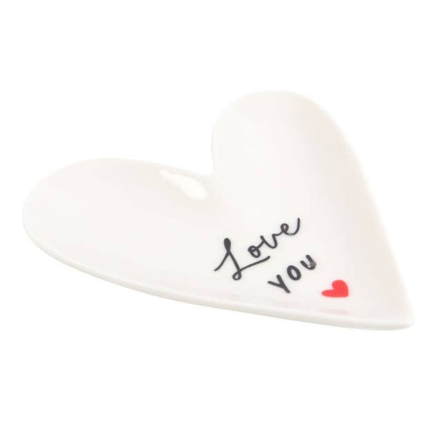 Love You Heart Shaped Valentine's Day Trinket Dish